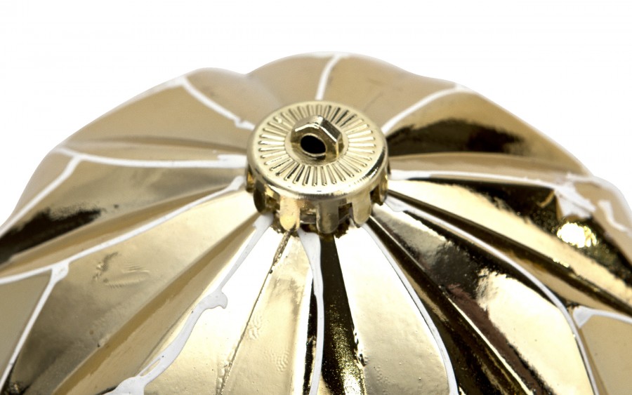 Komplet 4 bombek plastikowych 15 cm złoty 8520