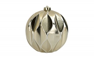 Komplet 4 bombek plastikowych 15 cm złoty 8520
