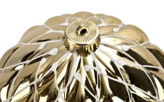 Komplet 4 bombek plastikowych 15 cm złoty 8520