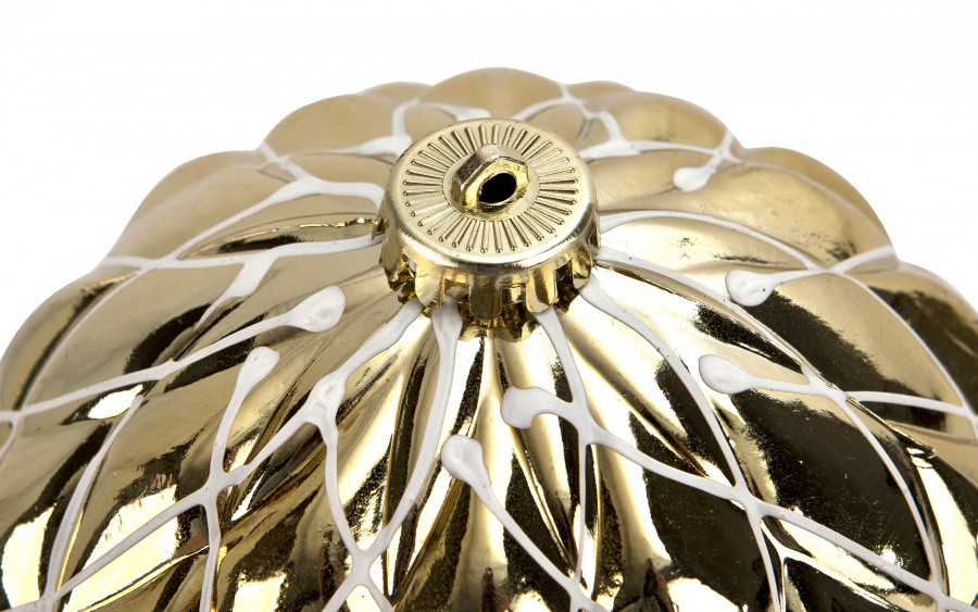 Komplet 4 bombek plastikowych 15 cm złoty 8520