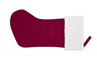 Świąteczna skarpeta na prezenty Miś 8958 welurowa