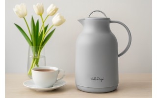 Termos z wkładem szklanym 1L AMO szary 27787