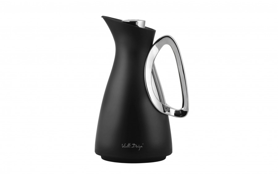 Termos z wkładem szklanym 1L ALESSIA czarno-srebrny 9217