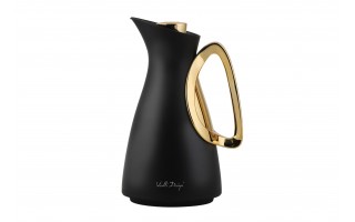 Termos z wkładem szklanym 1L ALESSIA czarno-złoty 9200