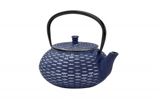 Żeliwny imbrykdo z zaparzaczem 0,8 L Hanako granatowy