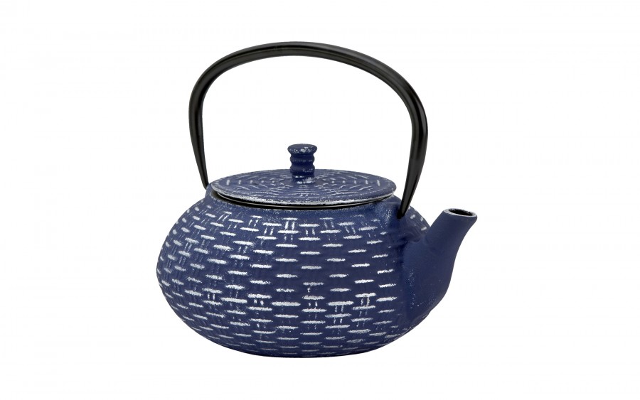 Żeliwny imbrykdo z zaparzaczem 0,8 L Hanako granatowy