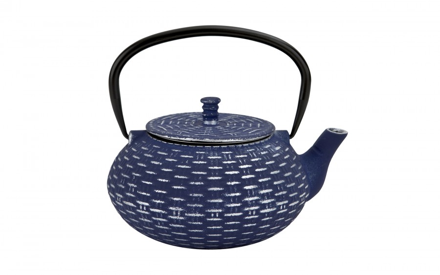 Żeliwny imbrykdo z zaparzaczem 0,8 L Hanako granatowy