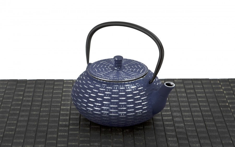 Żeliwny imbrykdo z zaparzaczem 0,8 L Hanako granatowy