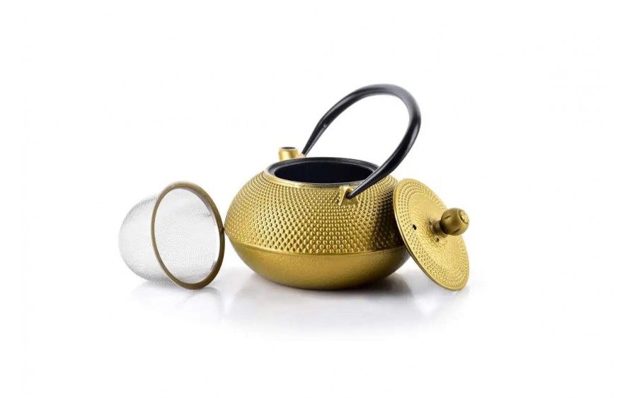 Żeliwny imbryk z zaparzaczem 0,8 L Alor złoty