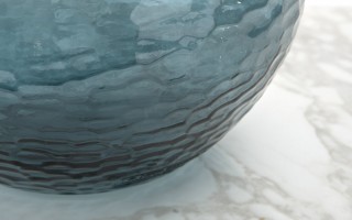 Wazon szklany 33 cm niebieski Paradise San Miguel recykling