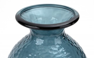 Wazon szklany 33 cm niebieski Paradise San Miguel recykling