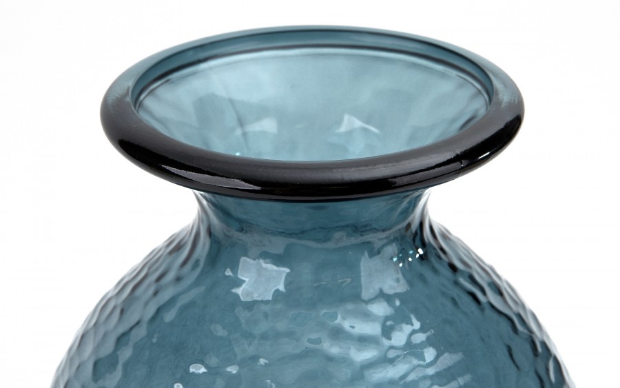 Wazon szklany 33 cm niebieski Paradise San Miguel recykling