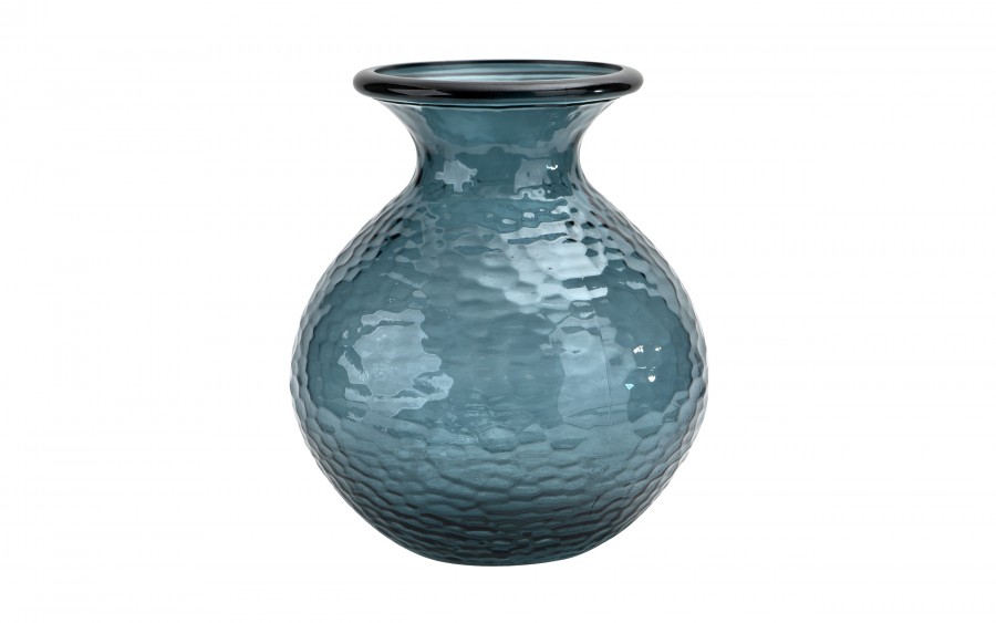 Wazon szklany 33 cm niebieski Paradise San Miguel recykling