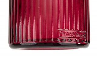 Wazon szklany 23 cm Stripe czerwony San Miguel recykling