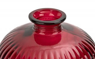 Wazon szklany 23 cm Stripe czerwony San Miguel recykling