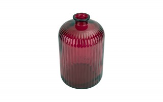 Wazon szklany 23 cm Stripe czerwony San Miguel recykling