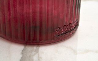 Wazon szklany 18 cm Stripe czerwony San Miguel recykling