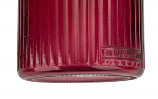 Wazon szklany 18 cm Stripe czerwony San Miguel recykling