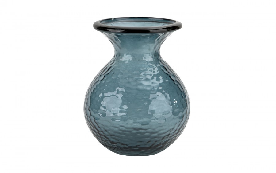 Wazon szklany 18,5 cm niebieski Paradise San Miguel recykling