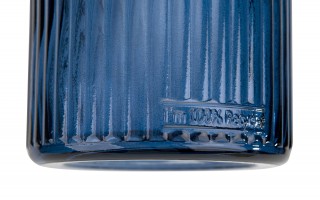 Wazon szklany 23 cm Stripe granatowy San Miguel recykling