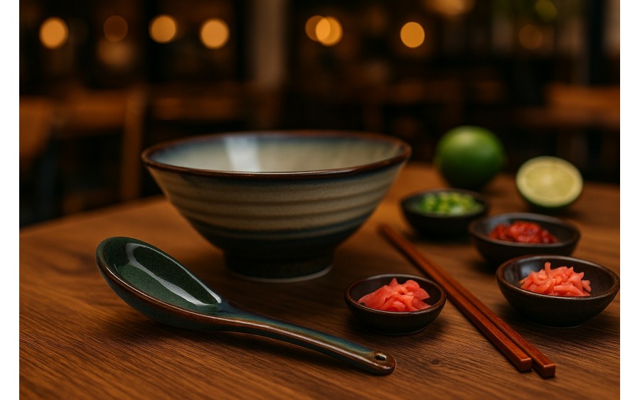 Łyżka ceramiczna 16 cm Ramen Ombres Turquoise