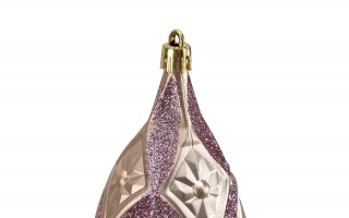 Komplet 2 bombek plastikowych podłóżnych różowych 8827