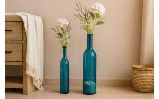 Butelka dekoracyjna wazon 100 cm niebieska 4765 San Miguel