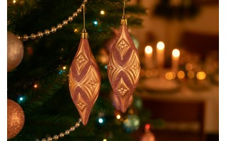 Komplet 2 bombek plastikowych podłóżnych różowych 8827