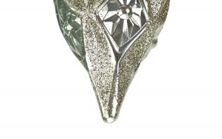 Komplet 2 bombek plastikowych podłóżnych zielono-złotych 3608