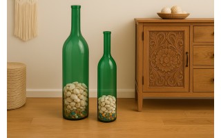 Butelka dekoracyjna wazon 75 cm turkusowa 4766 San Miguel