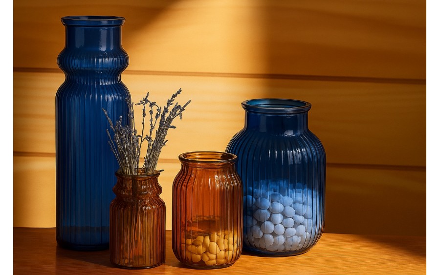 Wazon szklany 45,5 cm granatowy 4901 San Miguel