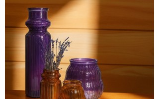 Wazon szklany 45,5 cm fioletowy 4901 San Miguel