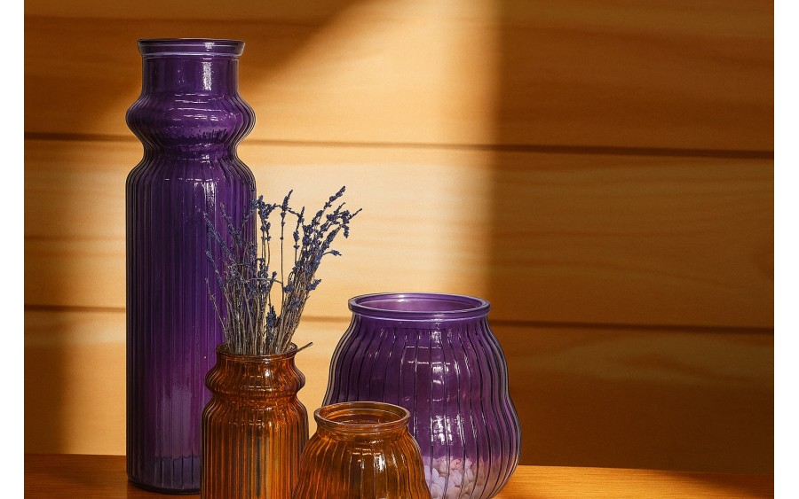 Wazon szklany 45,5 cm fioletowy 4901 San Miguel