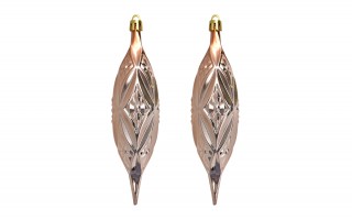 Komplet 16 bombek plastikowych różne róż burgund