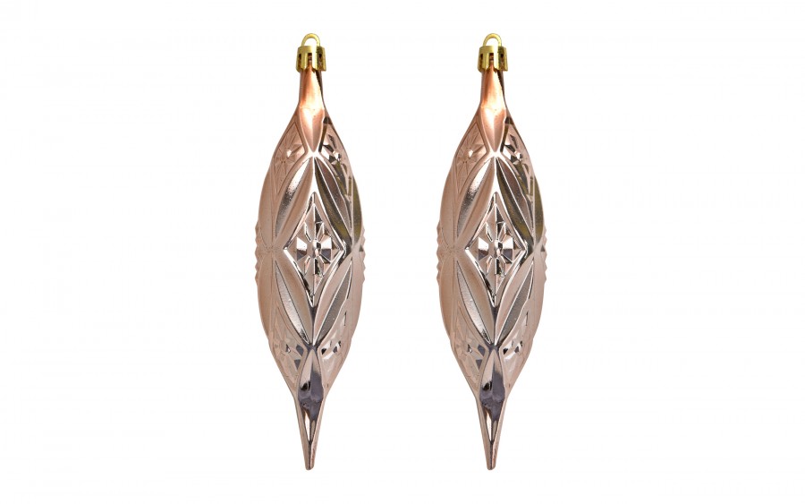 Komplet 16 bombek plastikowych różne róż burgund