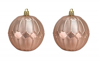 Komplet 16 bombek plastikowych różne róż burgund