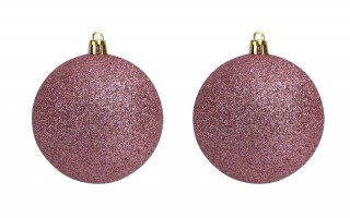 Komplet 16 bombek plastikowych różne róż burgund