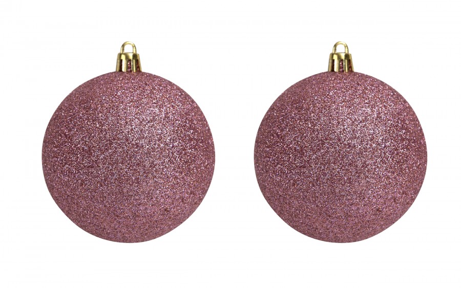 Komplet 16 bombek plastikowych różne róż burgund