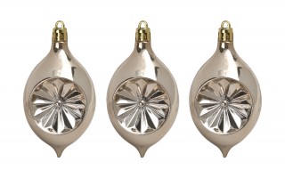 Komplet 16 bombek plastikowych różne zielony szampański