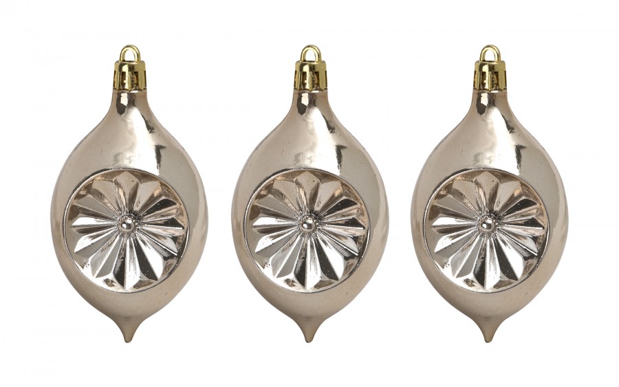 Komplet 16 bombek plastikowych różne zielony szampański