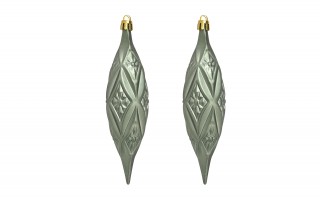 Komplet 16 bombek plastikowych różne zielony szampański