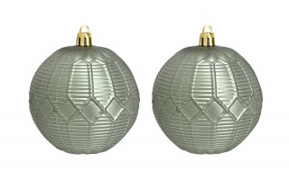 Komplet 16 bombek plastikowych różne zielony szampański