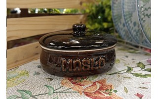 Kamionkowa maselniczka z pokrywką