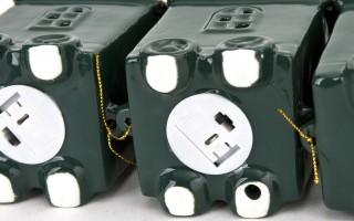 Pociąg ceramiczny zielono-złoty led