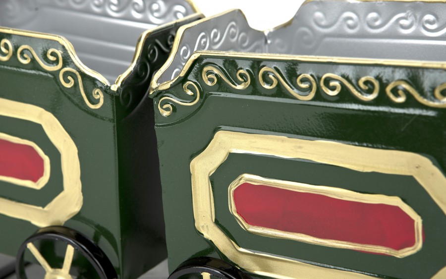 Duży Pociąg metalowy zielony