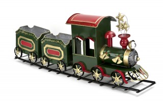 Duży Pociąg metalowy zielony