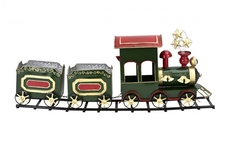 Duży Pociąg metalowy zielony