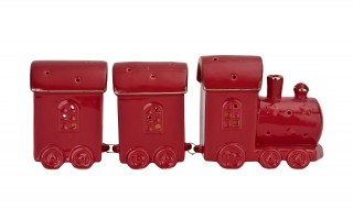 Pociąg ceramiczny czerwono-złoty led