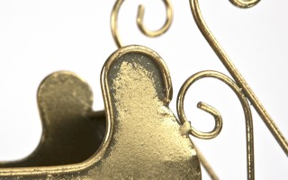 Ozdoba świąteczna Sanie metalowe złote średnie 8744