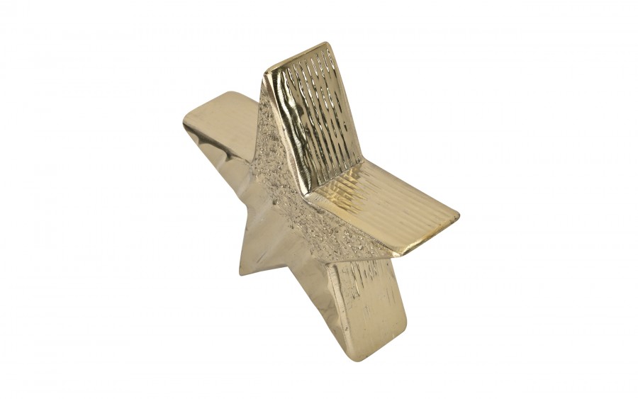 Figurka ozdobna gwiazda metalowa złota mała 2241